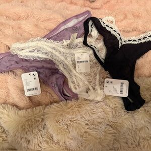 3 NWT Sz L Intimately Free People Thongs